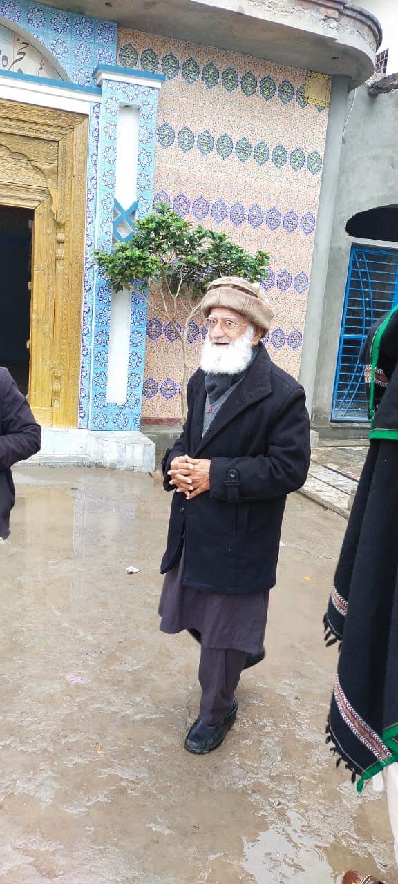 At the entrance of a mosque.